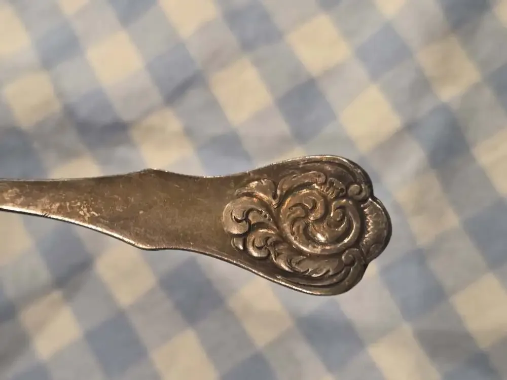 Vintage Silver Plated Ornate Scroll Spoon Tableware Flatware 60 Gr Hallmark